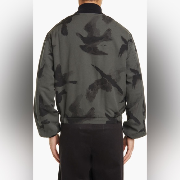 Sasquatchfabrix Crow Print Wool Bomber - Picture 4 of 9